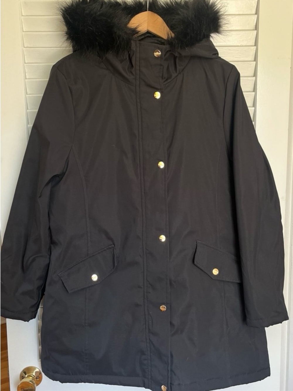 Jason Wu Black Hooded Coat Size M